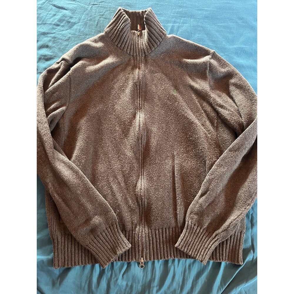 Polo Ralph Lauren Jumper XL Gray Long Sleeve Full Zip